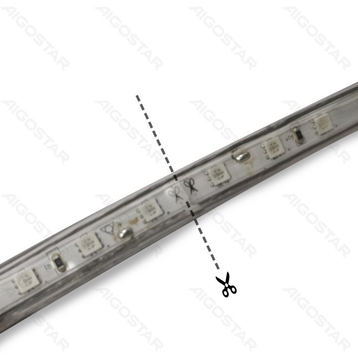 LED High-voltage Strip Light 5050-60 Green 50m 8mm