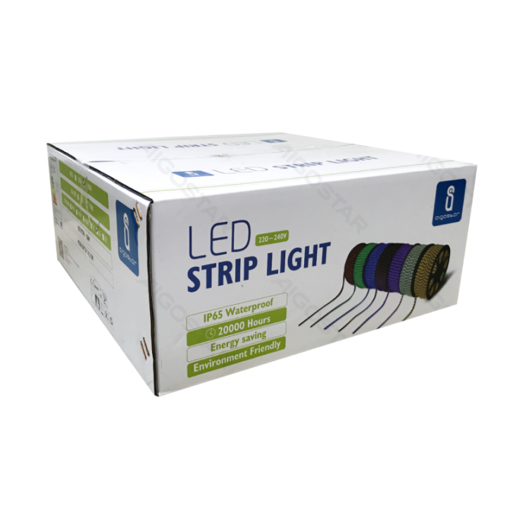 LED High-voltage Strip Light 2835-180 Double Row Green 50m 10mm