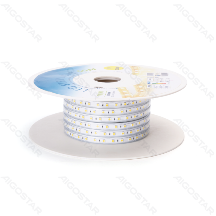LED juostelė su integruotu grandynu LED 5050-60 geltona 50m 10mm