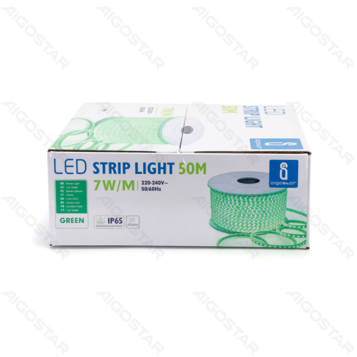 Integrated Circuit LED Strip Light 5050-60 Green 50m 10mm