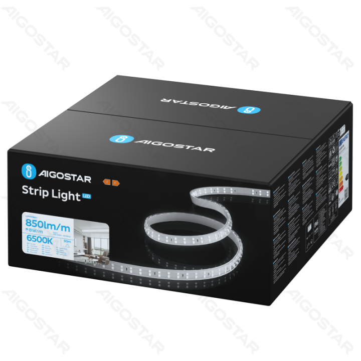 LED juostelė su integruotu grandynu LED 2835-180 dvi eilės balta 50m 10mm