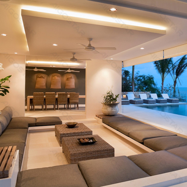 Integrated Circuit LED Strip Light 2835-180 Double Row Yellow 50m 10mm