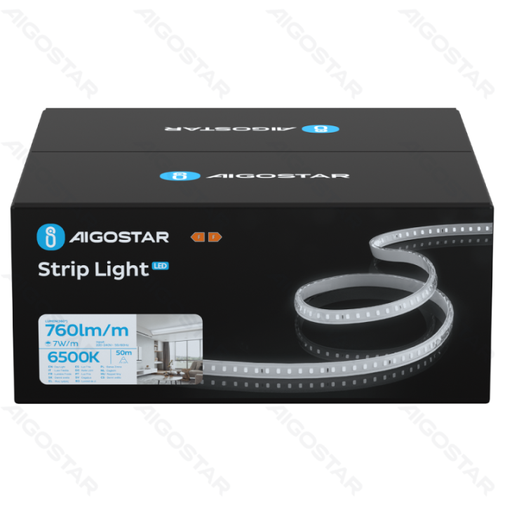 Integrated Circuit LED Strip Light 2835-120 White 50m 8mm