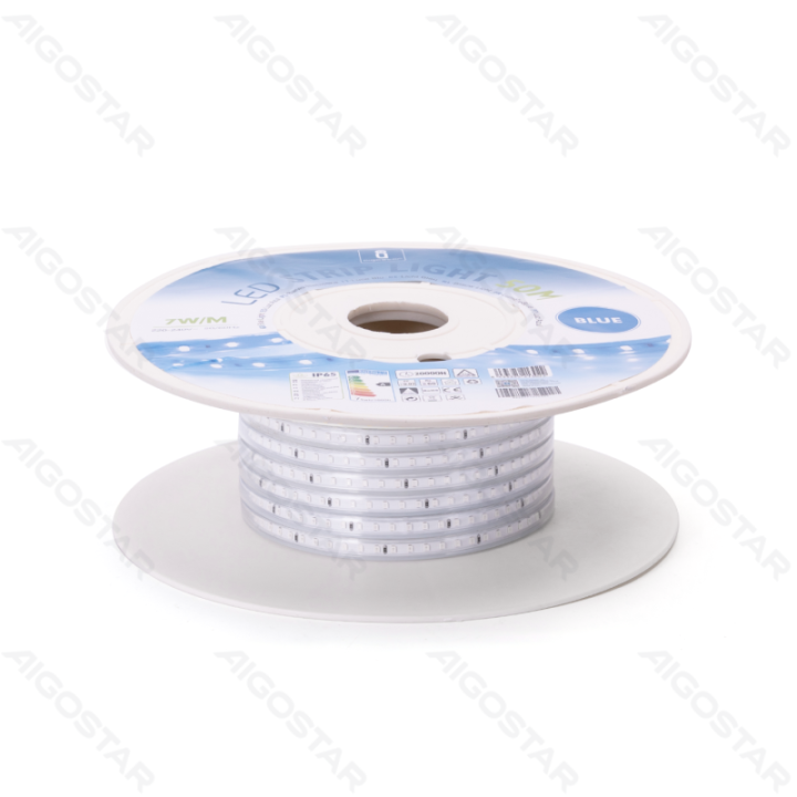Integruoto grandyno LED juostinė lempa 2835-120 Mėlyna 50m 8mm