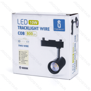 LED Dviejų laidų bėgelinis šviestuvas juodas 10W