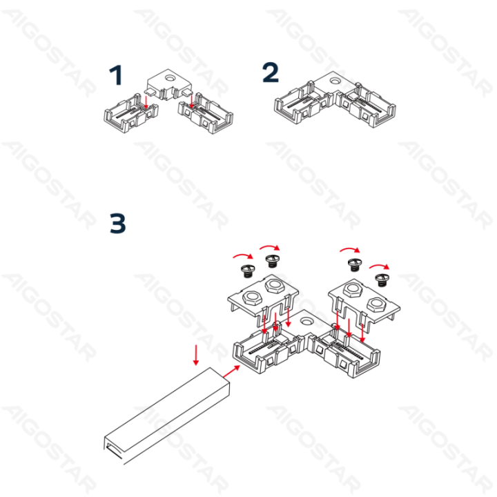 Integrated Circuit LED Strip Light 2835 L Connector 8mm
