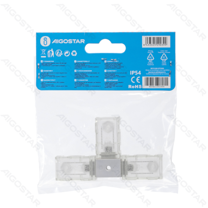 Integrated Circuit LED Strip Light 2835 T Connector 8mm