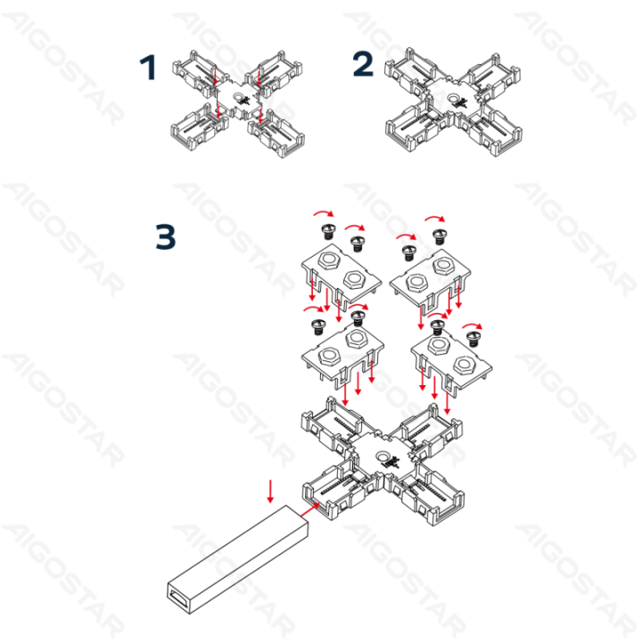 Integrated Circuit LED Strip Light 2835 Crossed Connector 8mm