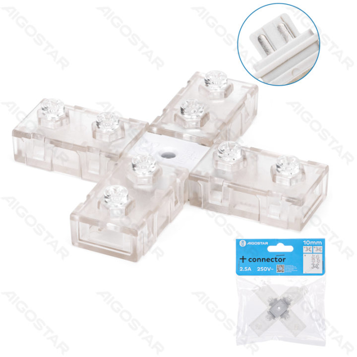 Integrated circuit LED strip light  cross connector 10mm
