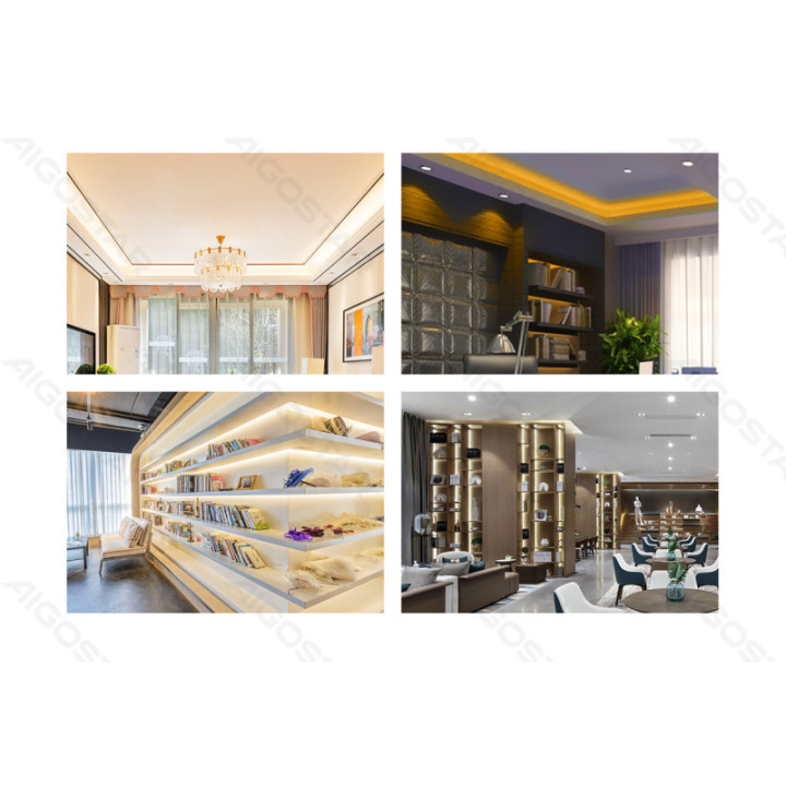 Integruoto grandyno LED juostinė lempa 2835-60 Balta 50m 8mm