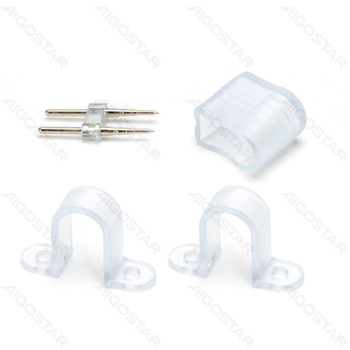 High-voltage 8*16 neon strip light with wire power cable fitting pack 6mm