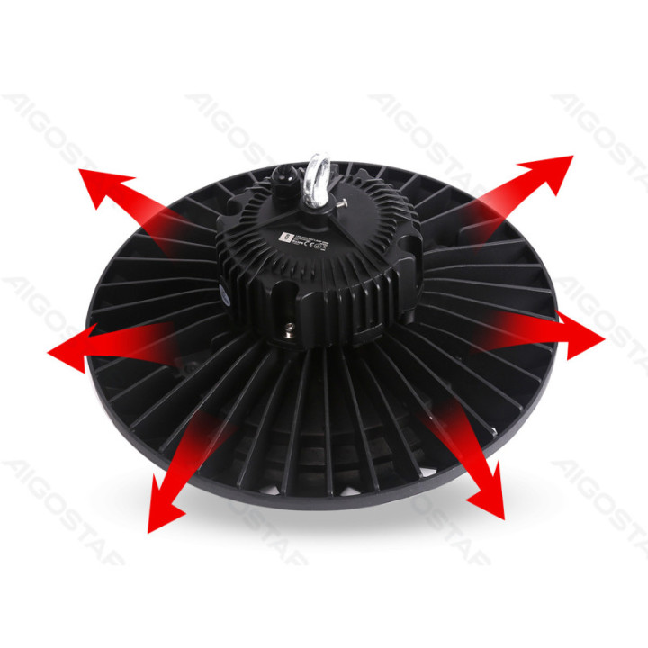 LED UFO aukštų patalpų šviestuvas 100W (4 metų kokybės garantija)