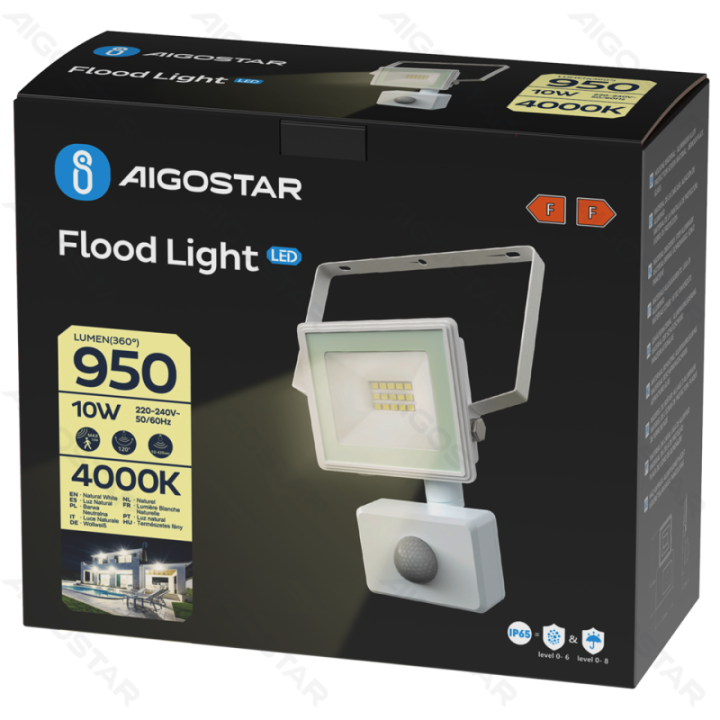 LED daviklinis prožektorius 10W 900lm 4000K IP65