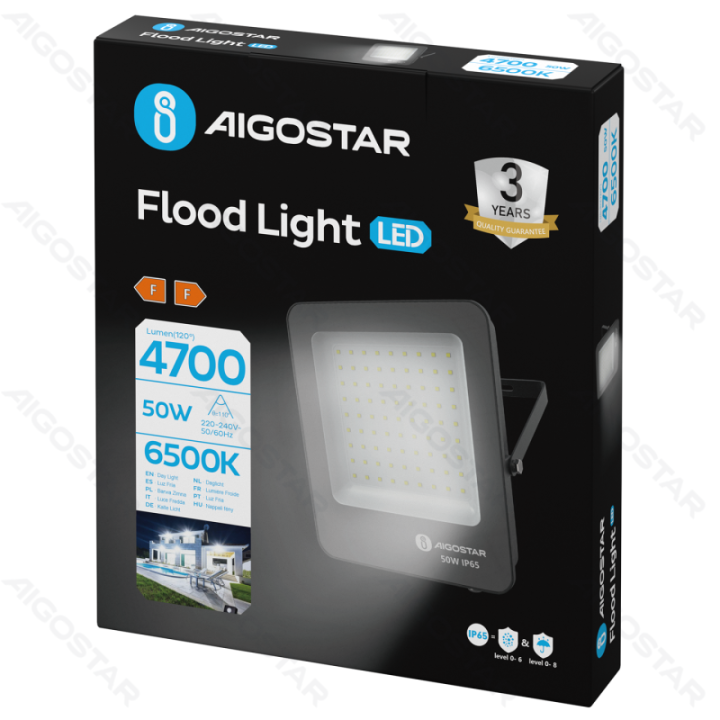 LED Floodlight Black 50W