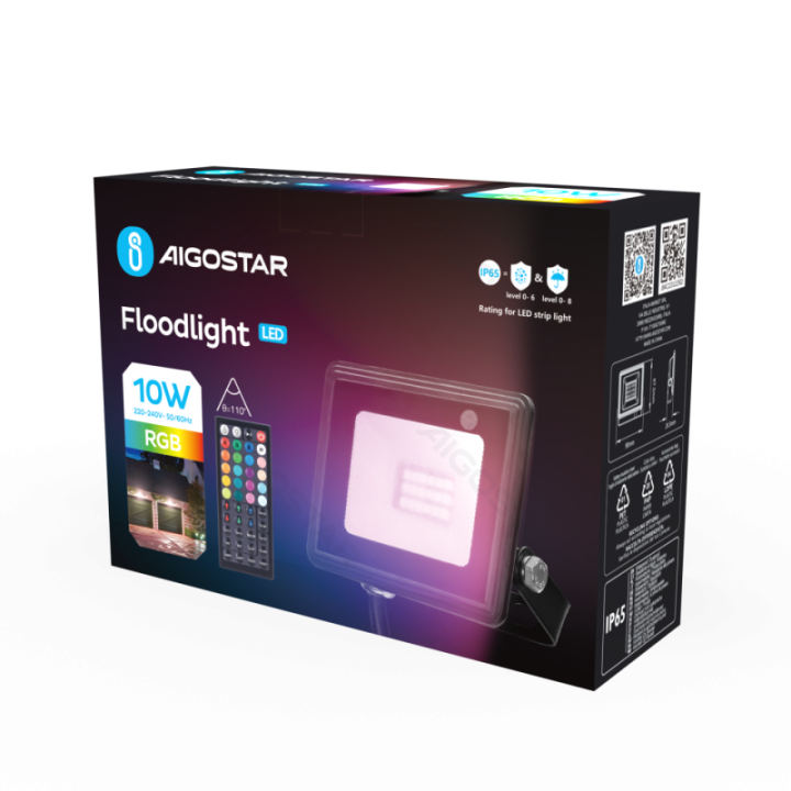 LED floodlight 10W RGB IP65