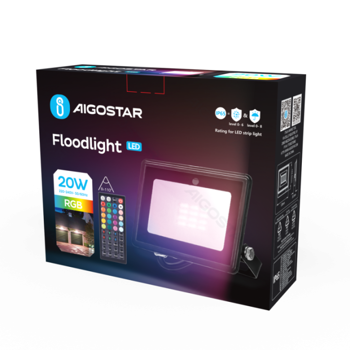 LED prožektorius 20W RGB IP65