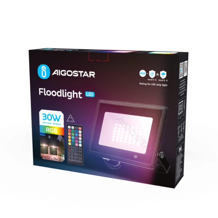 LED floodlight 30W RGB IP65