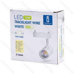 LED Dviejų laidų bėginis šviestuvas, baltas, 10W