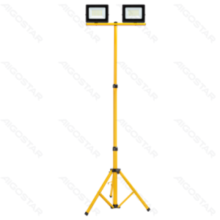 LED lęšinis prožektorius 30W 2700lm 6500K IP65 2 vnt., su stovu