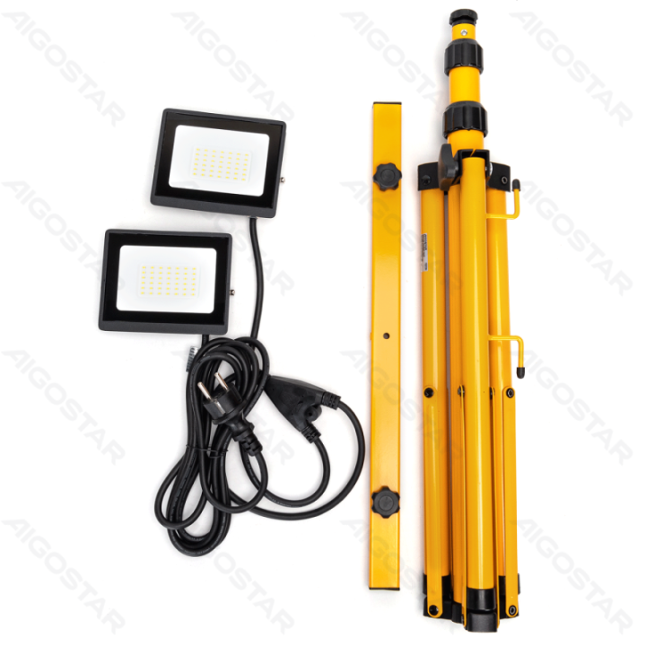 LED lęšinis prožektorius 30W 2700lm 6500K IP65 2 vnt., su stoveliu