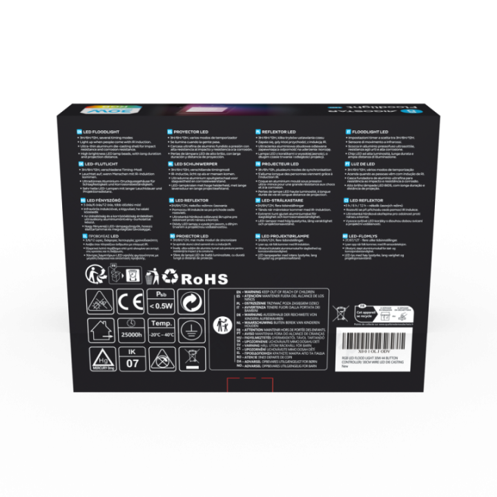 LED prožektorius 30W RGB IP65