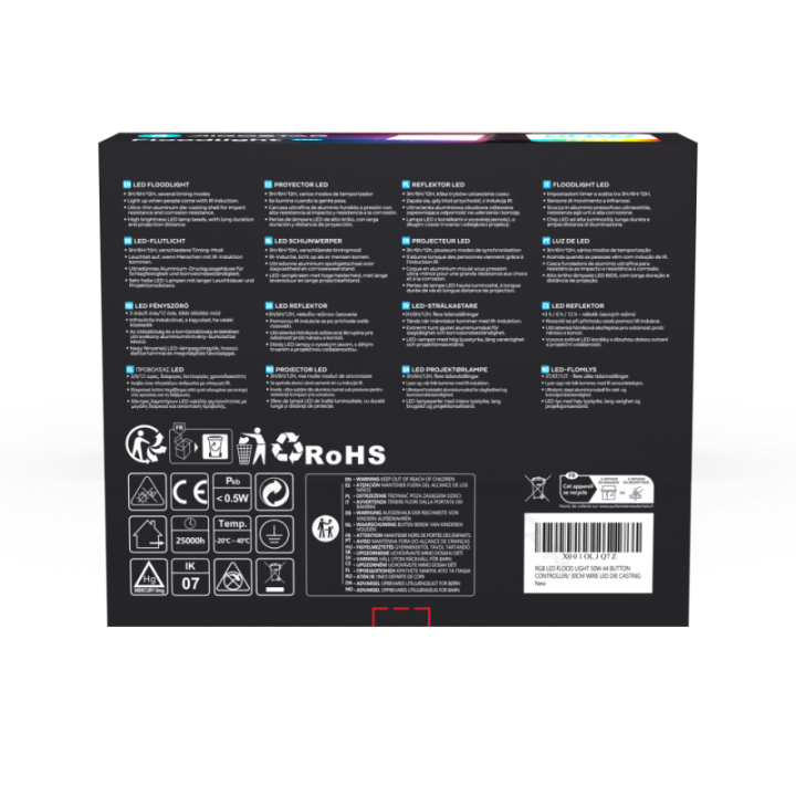 LED prožektorius 50W RGB IP65