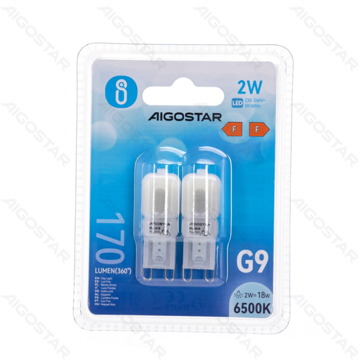 LED LED lustai (Pieninė balta) G9 2W 2pcs