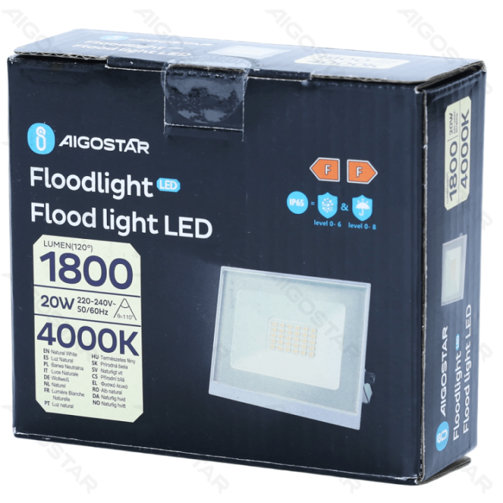 LED Floodlight-20W-4000K-1800lm-IP65