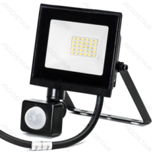 LED sensor flood light-20W-4000K-1800lm-IP65-Light sensitive induced&Human body sensor