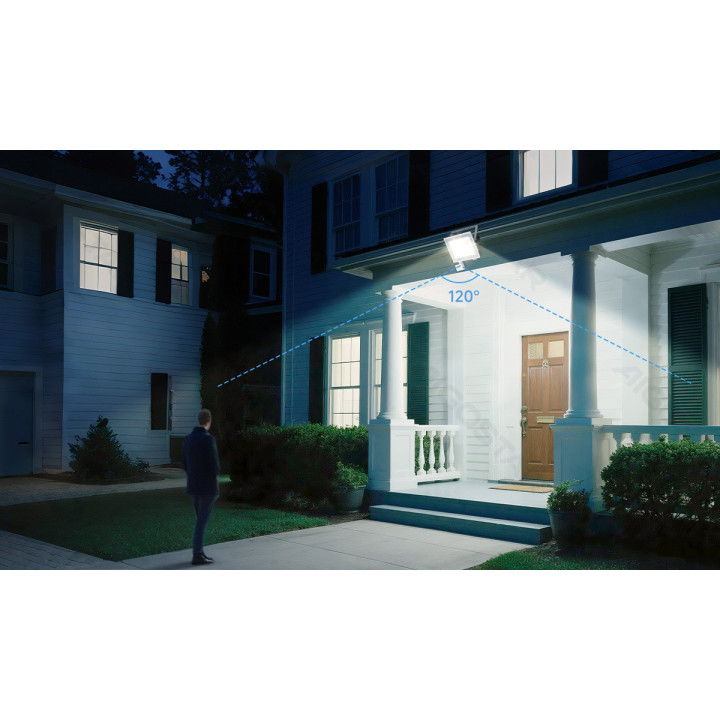 LED sensor flood light-30W-4000K-2700lm-IP65-Light sensitive induced&Human body sensor