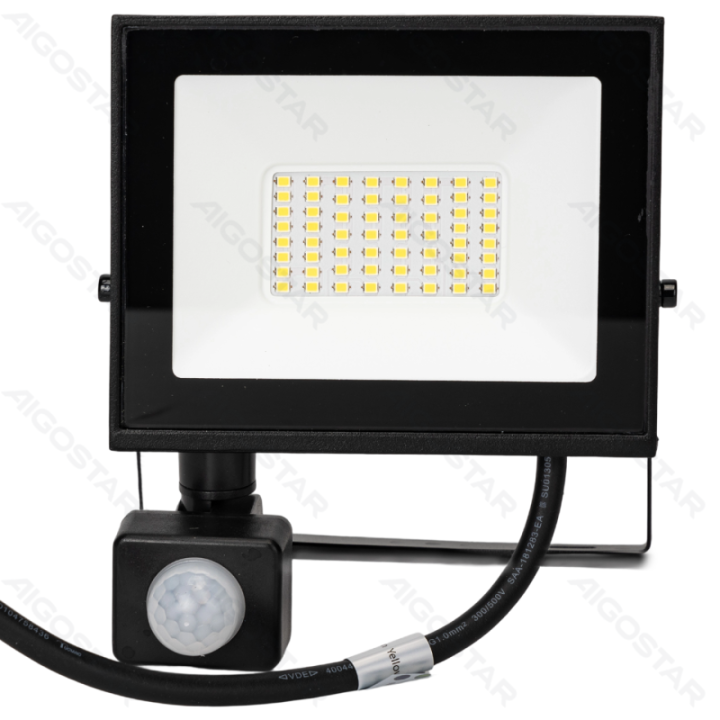 LED sensorinis prožektorius-30W-4000K-2700lm-IP65-Šviesai jautrus ir žmogaus kūno jutiklis