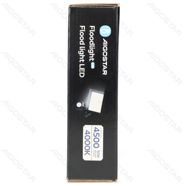 LED jutiklinis prožektorius-50W-4000K-4500lm-IP65-Šviesos jutiklis ir žmogaus kūno jutiklis