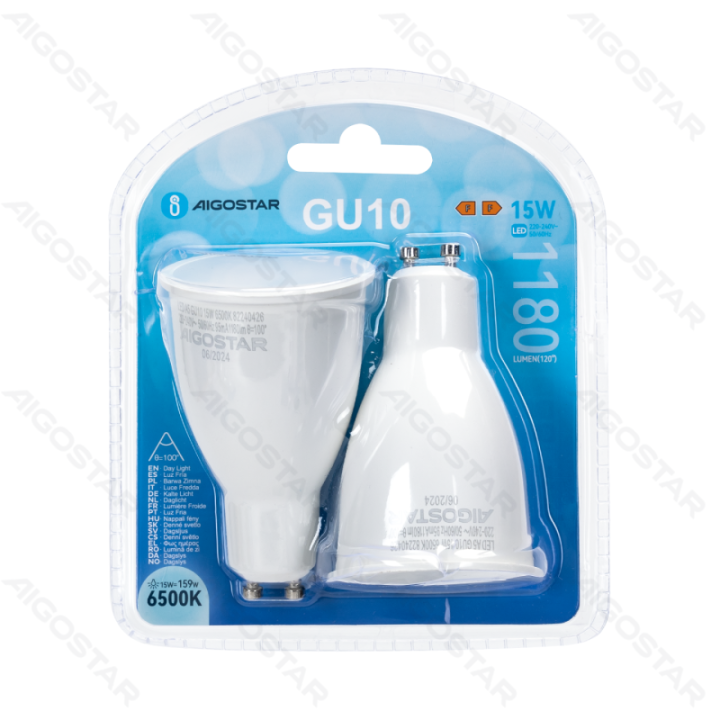 LED GU10 15W 1180lm 6500K 2pcs