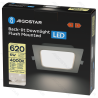 E6 LED įleidžiamas kvadratinis šviestuvas 6W natūrali šviesa