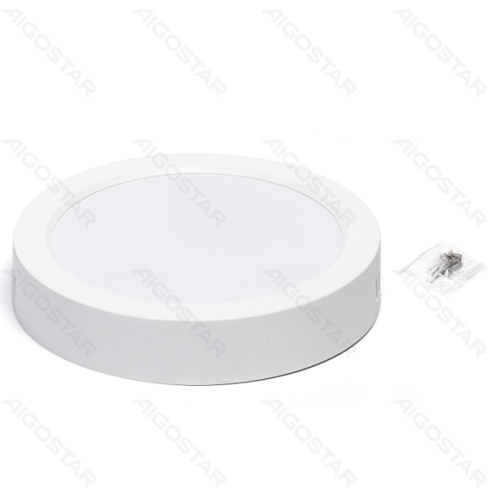 E6 LED Paviršinė apvali downlight 12W Šalta balta