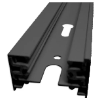 Two-wire Track Black 1m