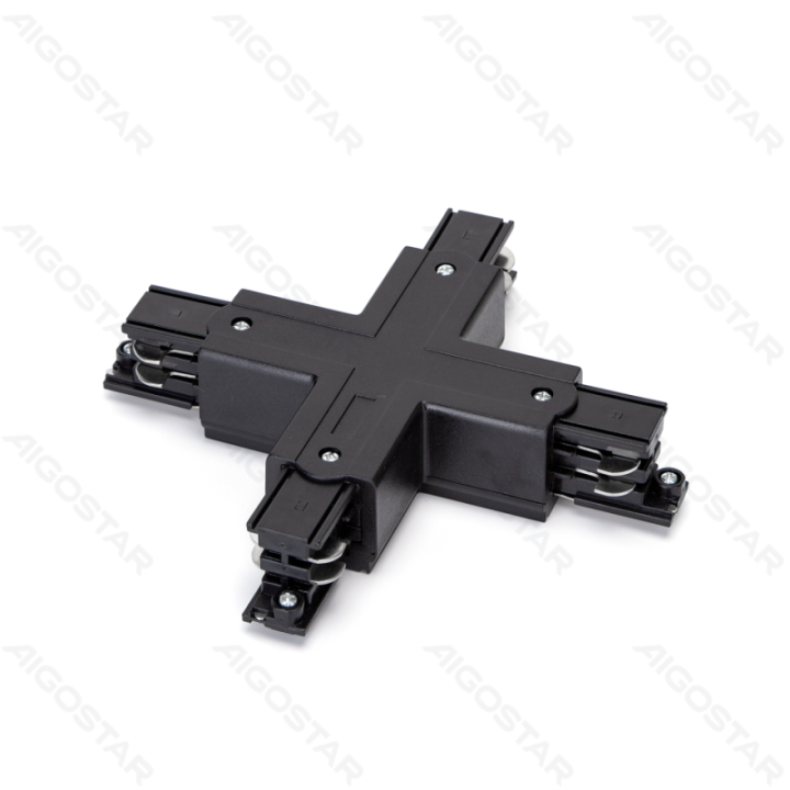 Keturių laidų X tipo bėgelis (juodas)