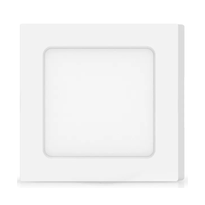 E6 LED Paviršinė kvadratinė downlight 6W Šilta balta