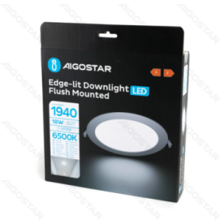 E6 LED Ultra-thin Flush-mounted Round Downlight 18W White Light
