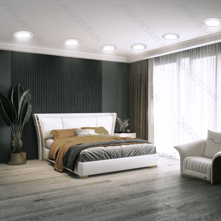 E6 LED Ultra-thin Flush-mounted Round Downlight 18W White Light