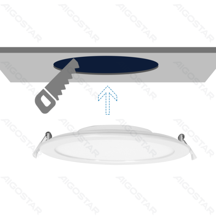 E6 LED Ultra-thin Flush-mounted Round Downlight 18W White Light