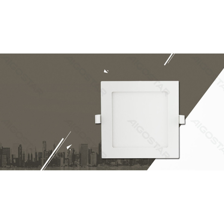 E6 LED Flush-mounted Square Downlight 18W White Light