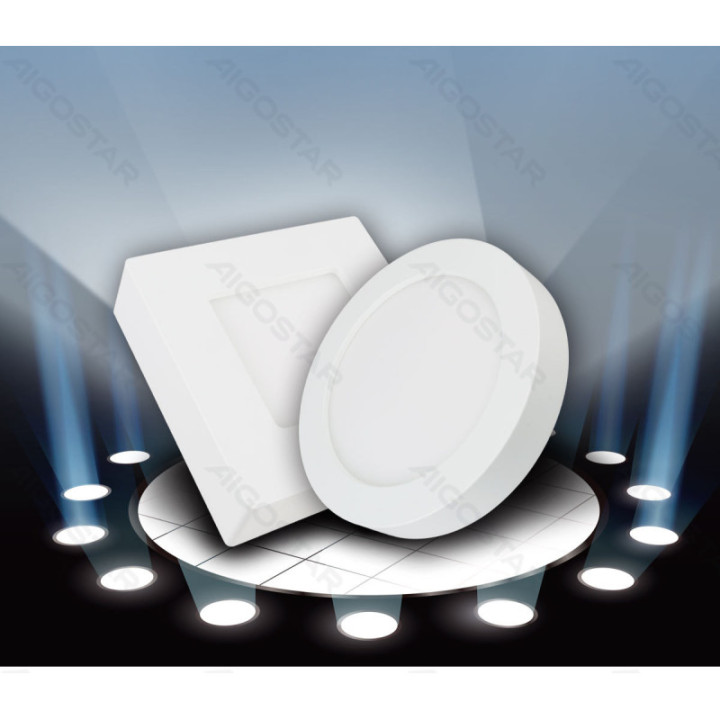 E6 LED  Surface-mounted Round Downlight 9W White Light