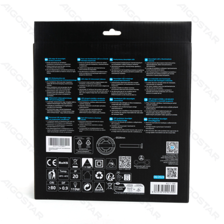 E6 LED  Surface-mounted Round Downlight 18W White Light