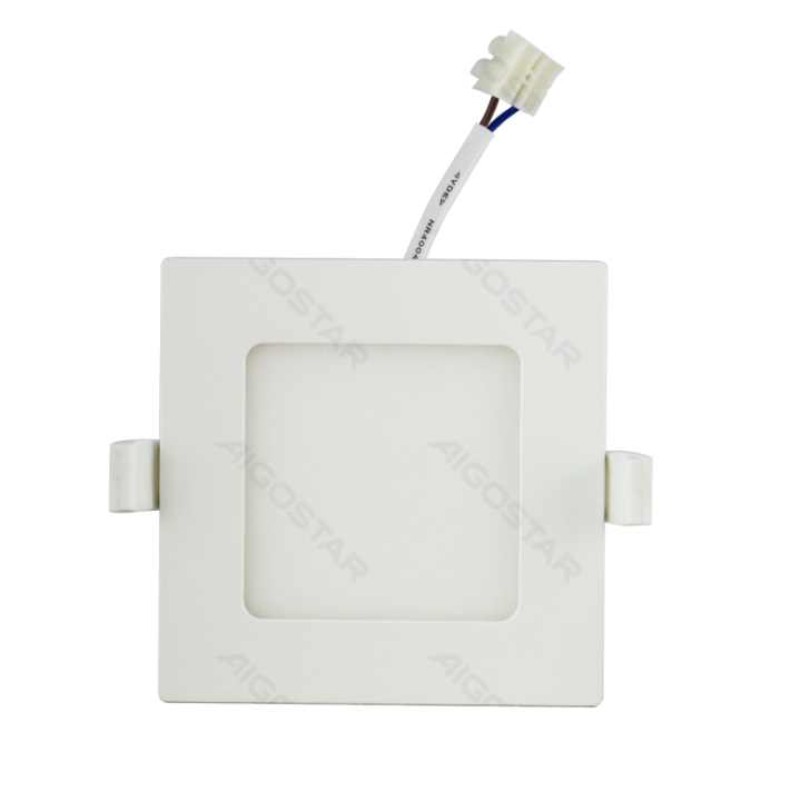 E6 LED Ultra-thin Flush-mounted Square Downlight 6W White Light