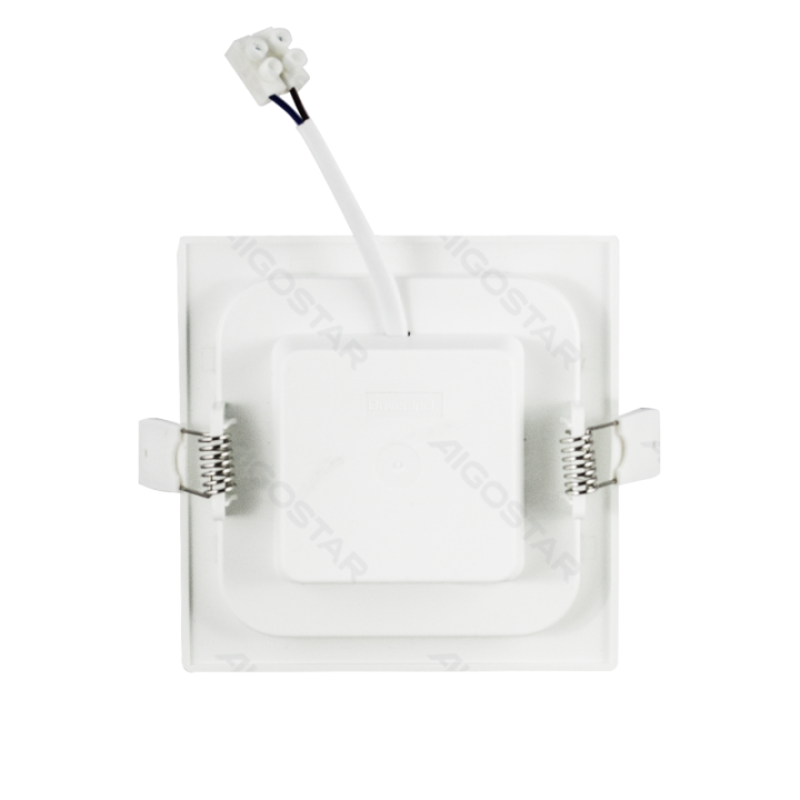 E6 LED Ultra-thin Flush-mounted Square Downlight 9W Yellow Light