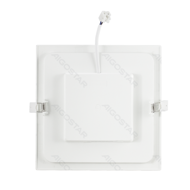 E6 LED Ultra-thin Flush-mounted Square Downlight 12W Yellow Light