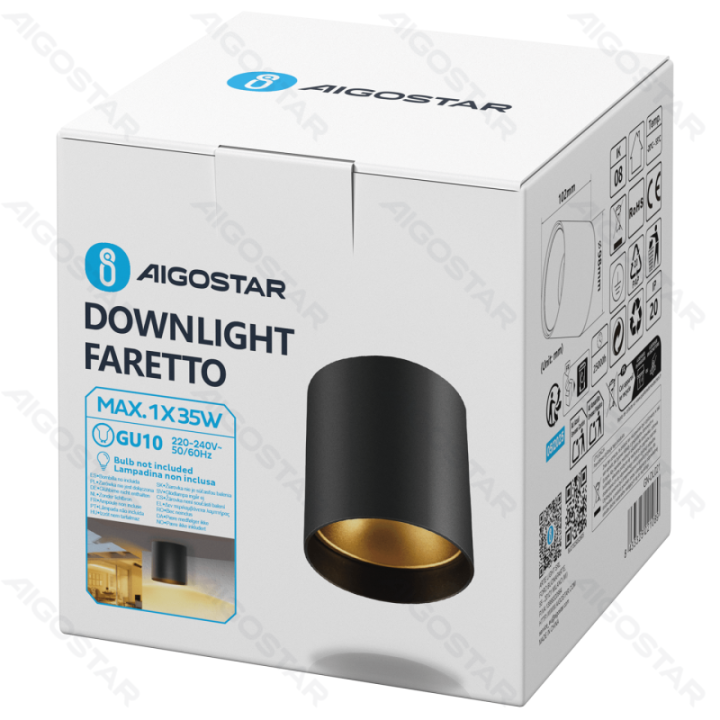 Metal One-way Surface-mounted Downlight GU10*1 (Excluded)