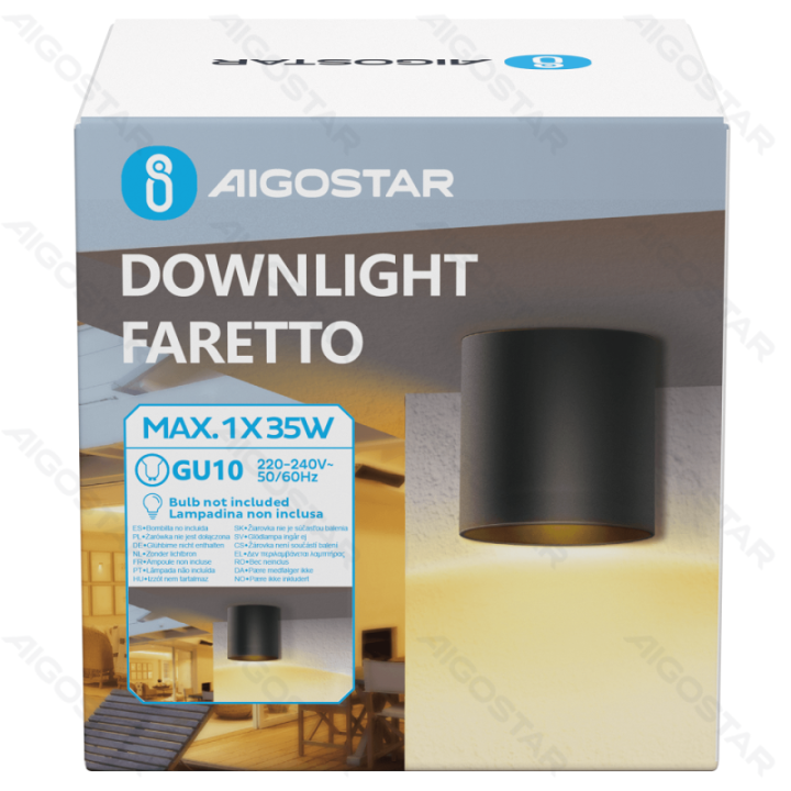 Metal One-way Surface-mounted Downlight GU10*1 (Excluded)