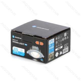 LED  Flush-mounted Round Downlight with Adjustable Angle 5W Natural Light